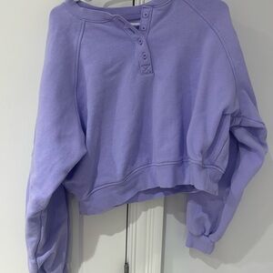 Old Navy Purple Women's Henley Sweatshirt